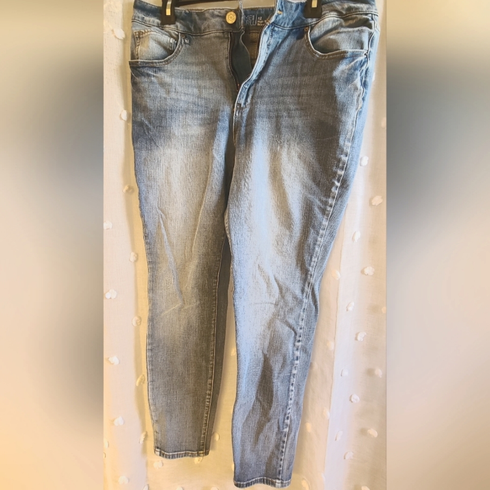 Time and tru skinny high rise stretch denim jeans 12